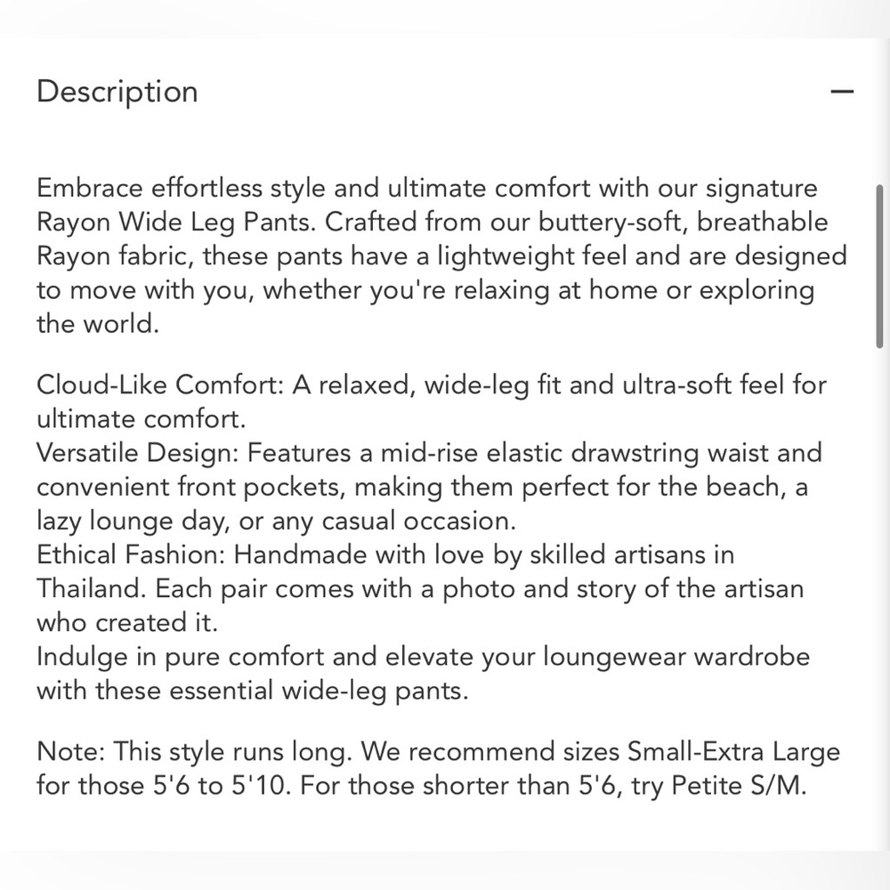 NWT Lotus and Luna Flowy Boho Wide Leg Drawstring Pants, Large - Akha Tribal - Picture 6 of 11